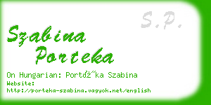 szabina porteka business card